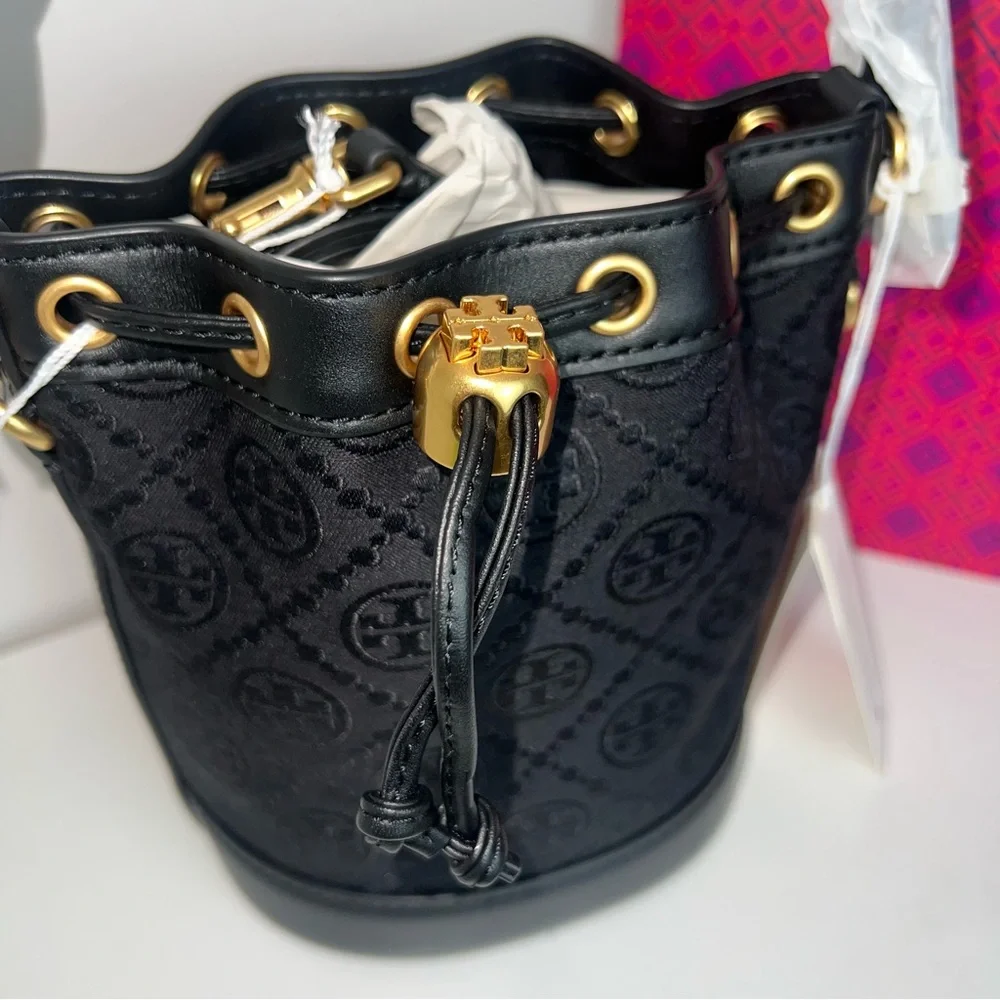 NWT Tory Burch Black Bucket Bag